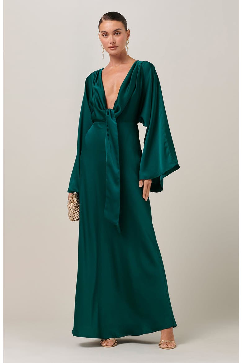 Sassy Midi Dress, Alternate, color, Emerald