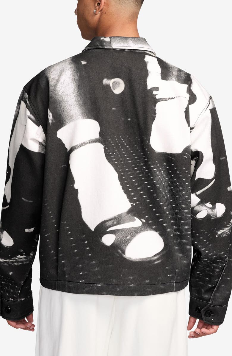 Nike Life Field Sport Jacket, Alternate, color, Black/ White