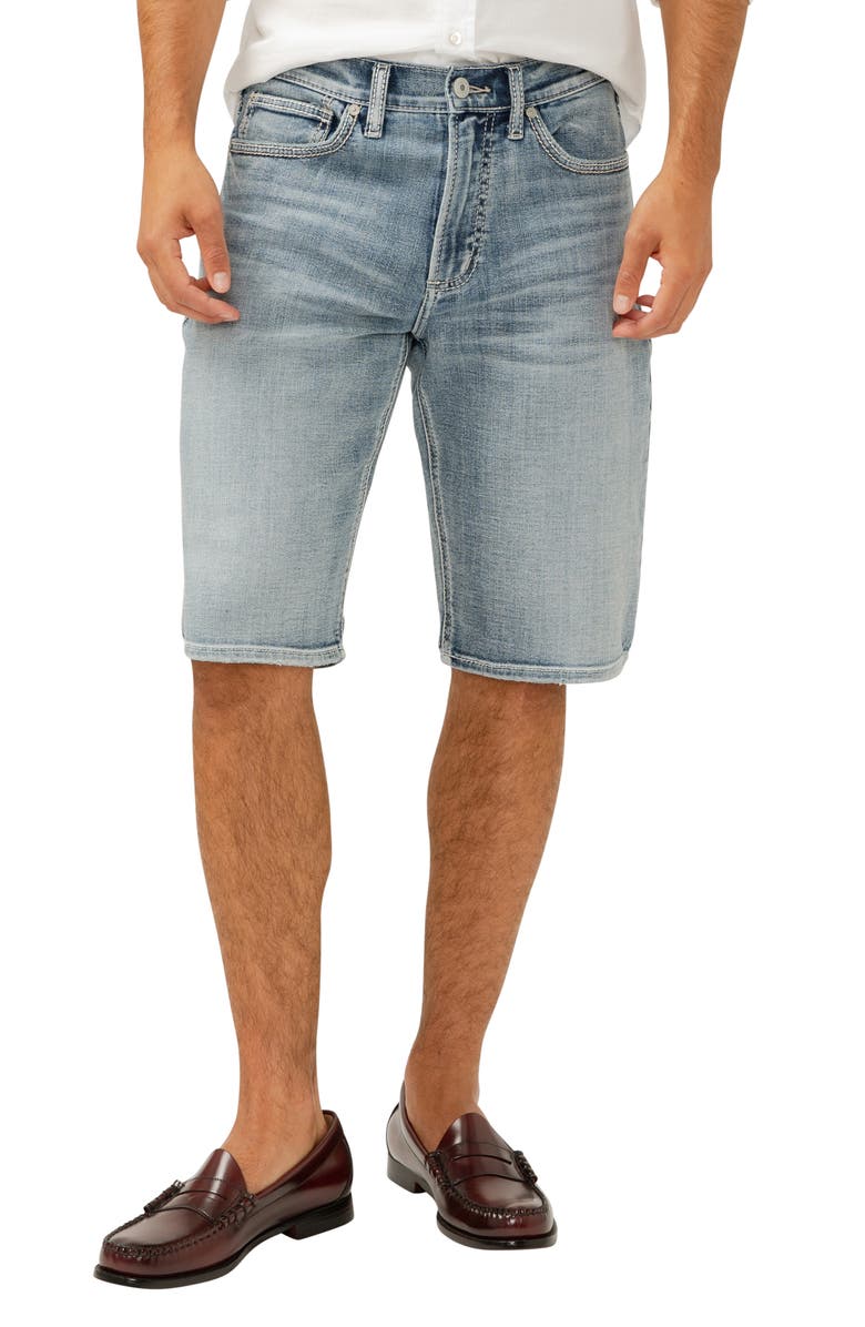 Silver Jeans Co. Gordie Relaxed Fit Denim Shorts, Main, color, Indigo