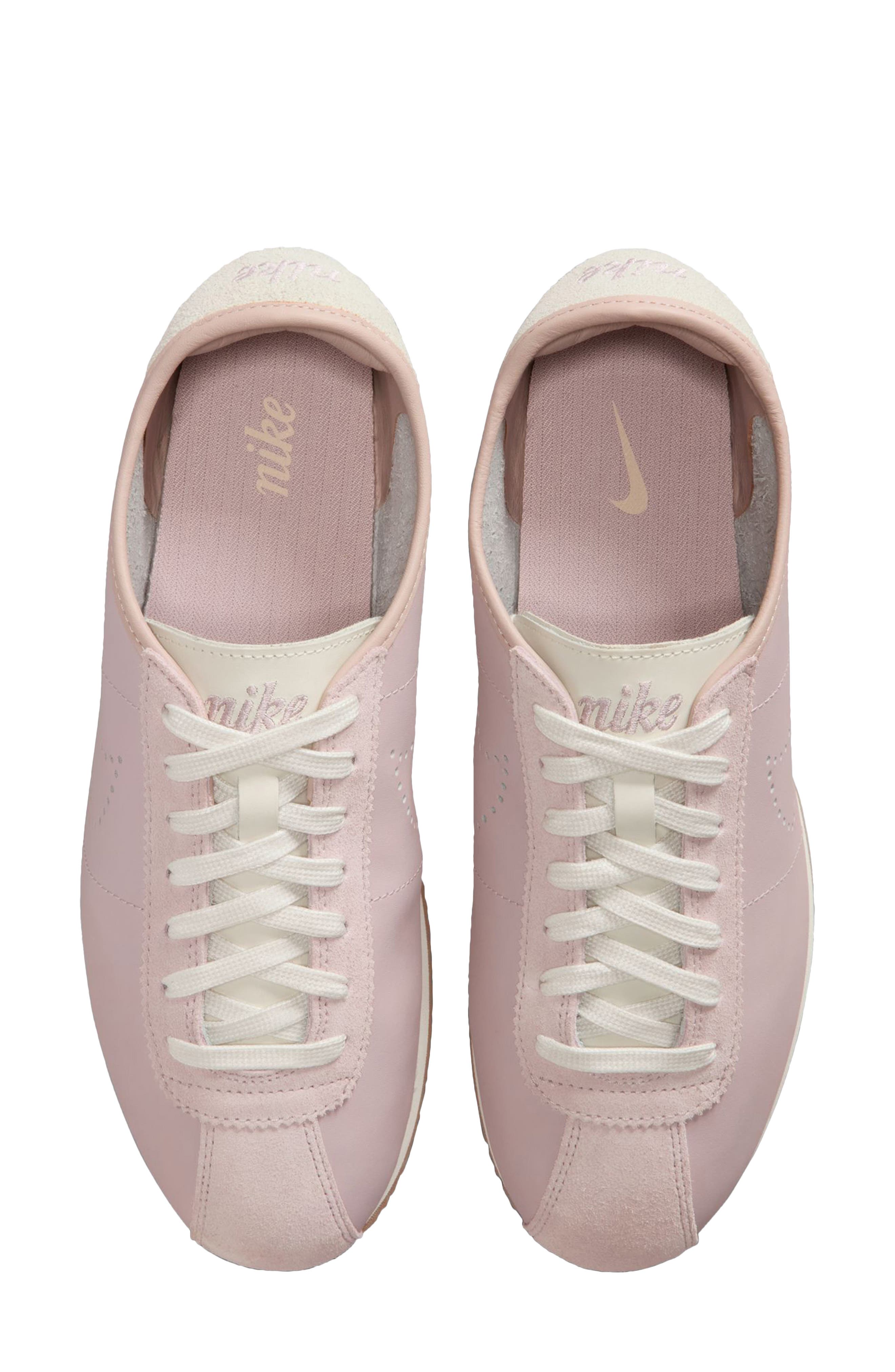 Nike Cortez Leather Sneaker, Alternate, color, Particle Rose/ Brown/ Sail