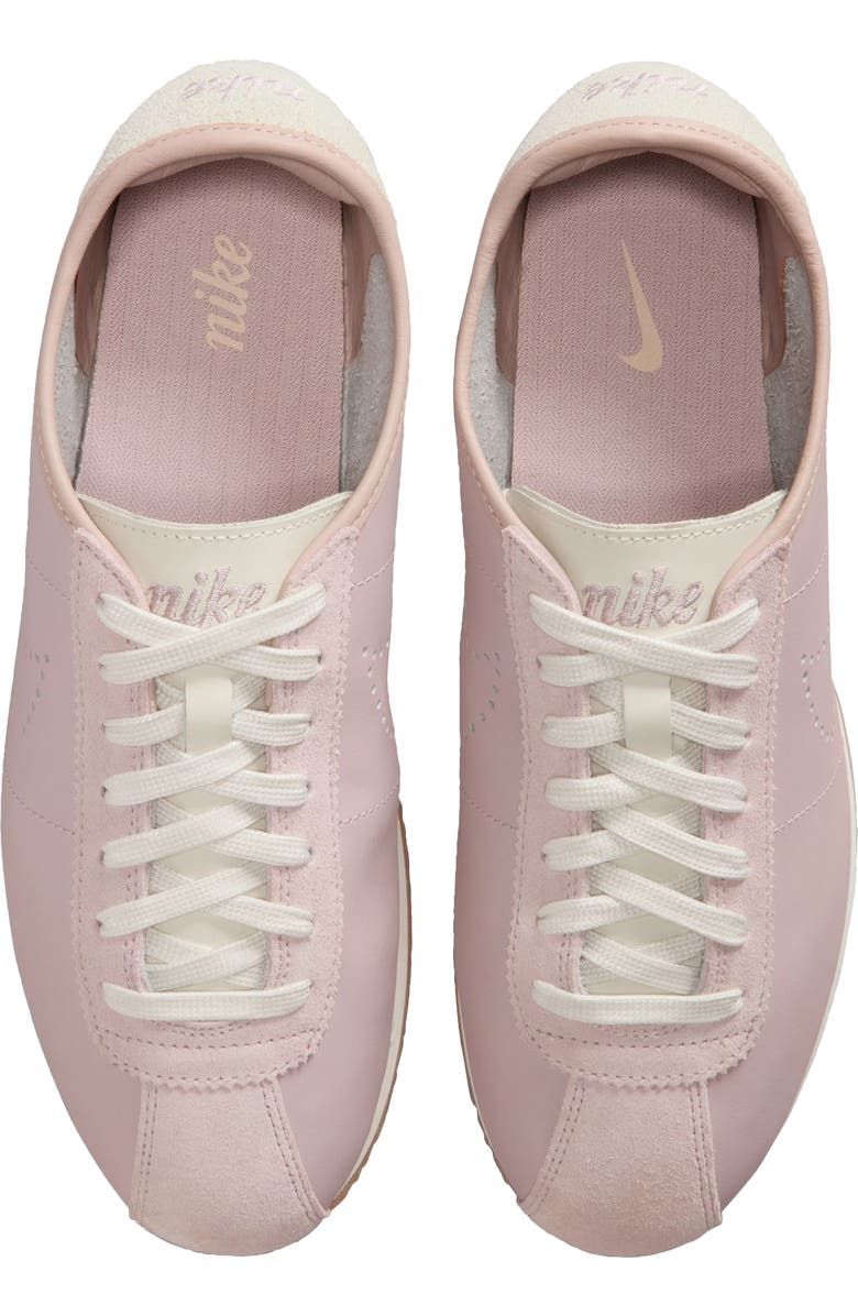 Nike Cortez Leather Sneaker, Alternate, color, Particle Rose/ Brown/ Sail