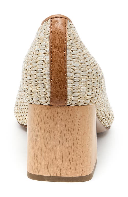 Kelsi Dagger Brooklyn Woven Pointed Toe Pump In Natural