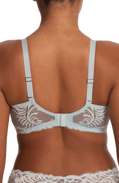 Natori Feathers Plunge Bra In Whipped Mint Lace/mint Glass