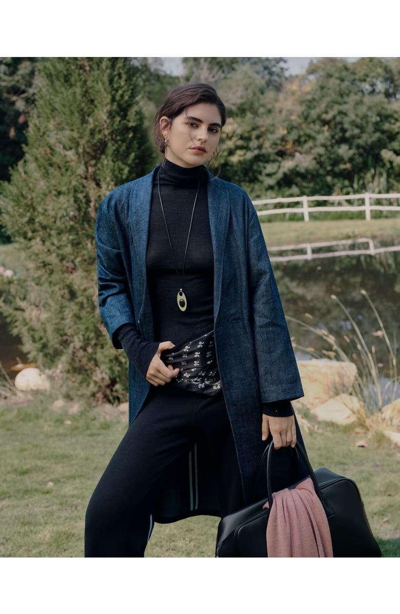 JUANA Ossa Knitted Hemp Turtleneck, Alternate, color, Black