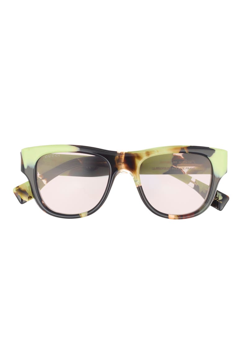 51mm Square Sunglasses, Main, color, HAVANA HAVANA BROWN