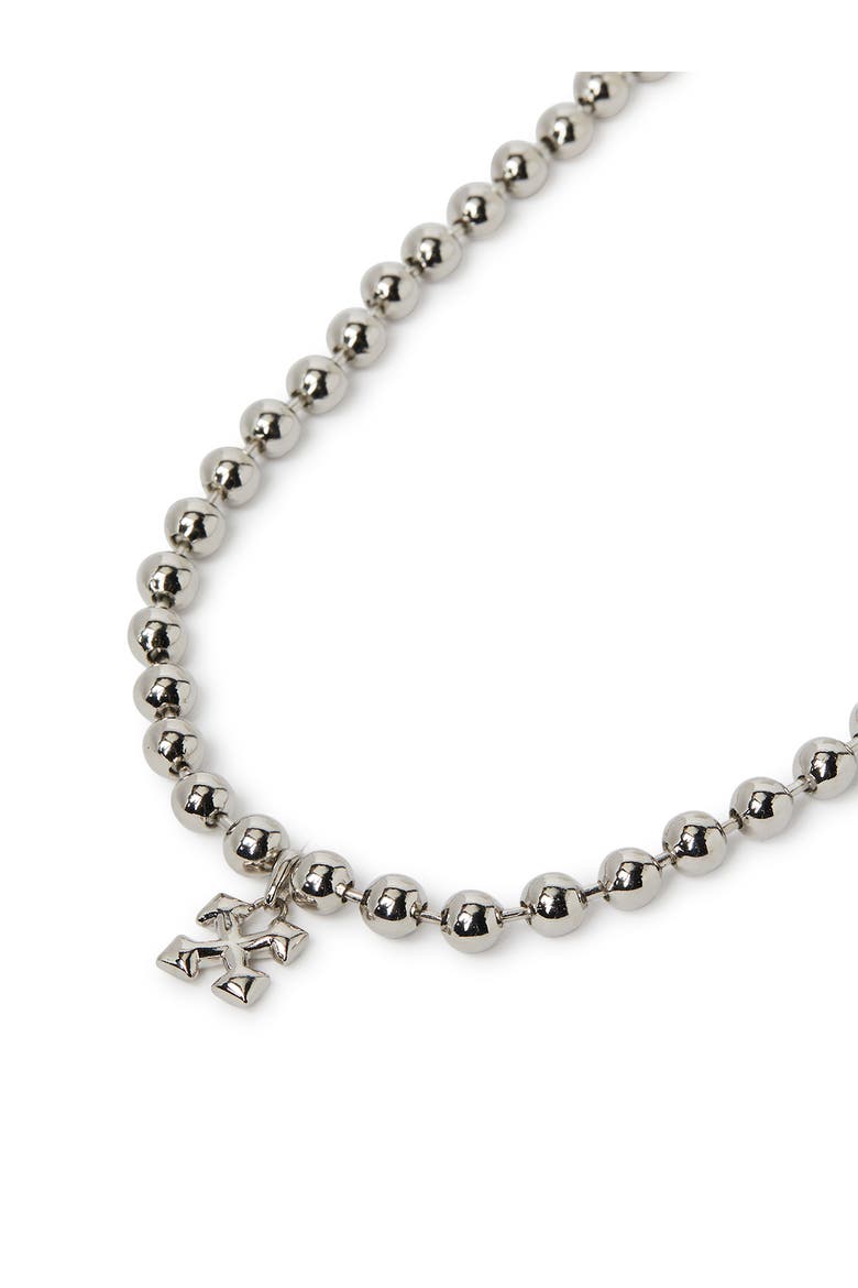 Men's Arrow Ballchain Necklace, Alternate, color, Silver