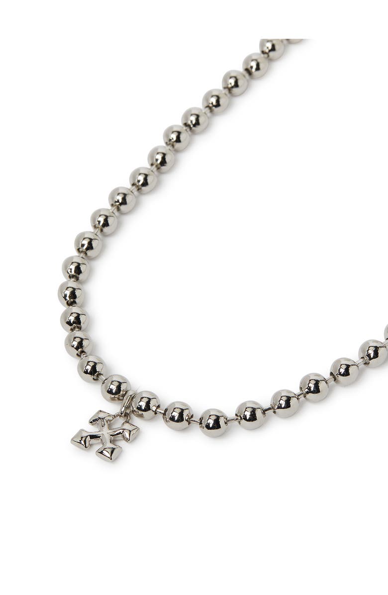 OFF WHITE Men's Arrow Ballchain Necklace, Alternate, color, 