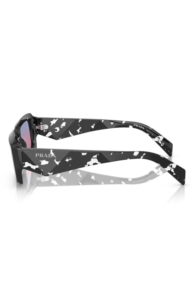 Prada 54mm Rectangle Gradient Sunglasses, Alternate, color, Magenta