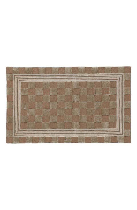 Mocha Tonal Check Rug