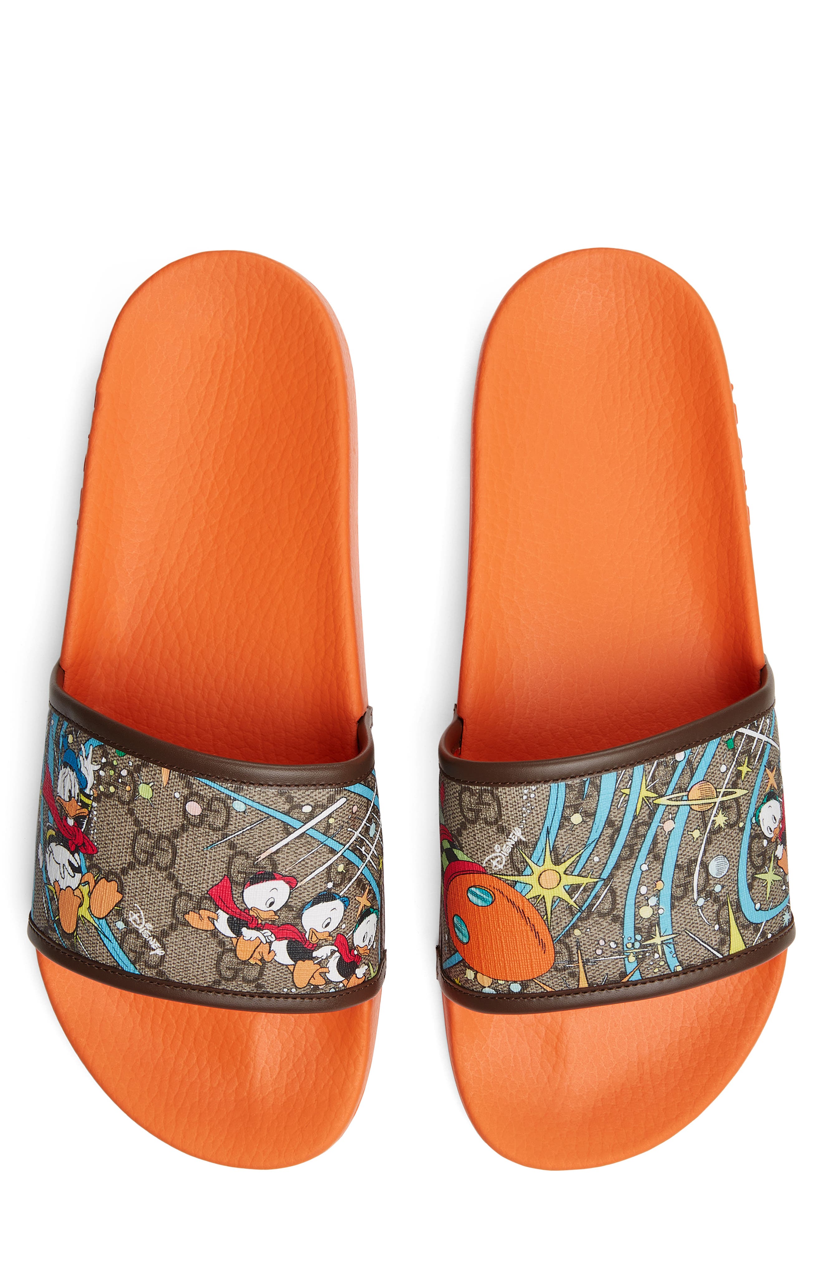 Gucci x Disney Pursuit Donald Duck Slide Sandal, Alternate, color, 