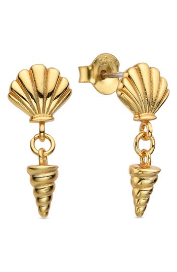 Eye Candy Los Angeles Livia Shell Drop Earrings