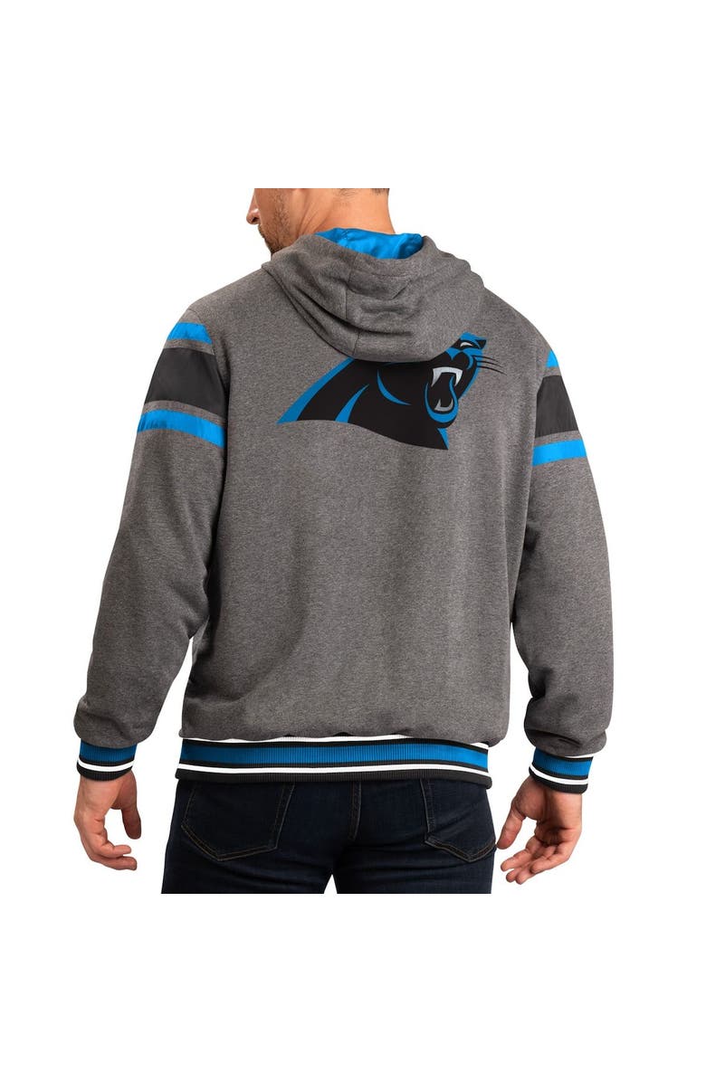G-III SPORTS BY CARL BANKS Men's G-III Sports by Carl Banks Gray/Black Carolina Panthers Extreme Full Back Reversible Hoodie Full-Zip Jacket, Alternate, color, Gray