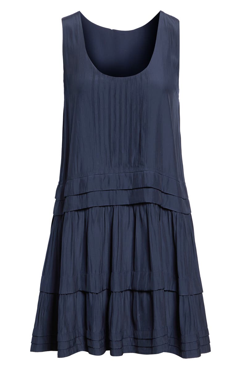 Ramy Brook Paola Pleat Minidress, Alternate, color, Navy