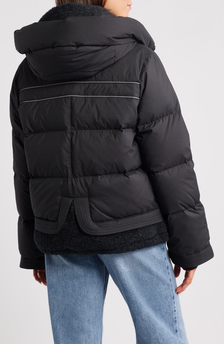 UGG<sup>®</sup> MetroPeak 700 Fill Power Down Puffer Jacket with Fleece Trim, Alternate, color, Black