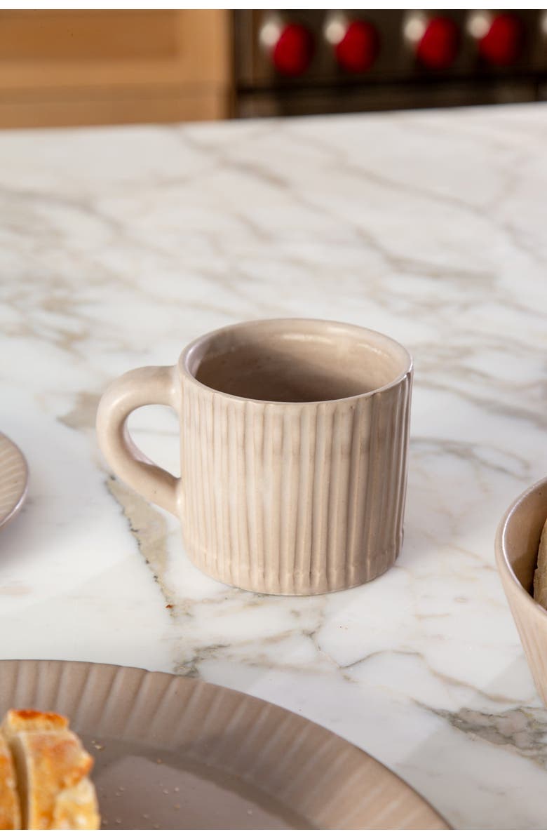 Une Vie Nomade Earth Lines Mug, Alternate, color, Brown