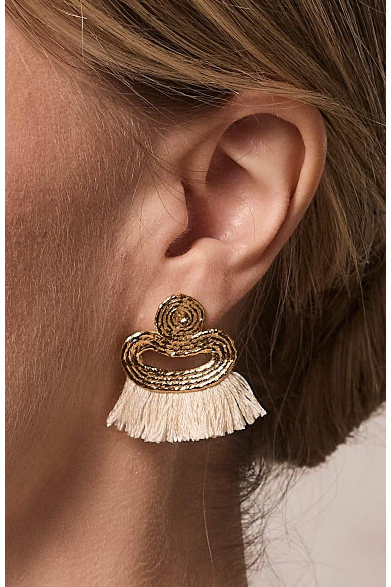 Sonia Tassel Earrings - Sterling Silver, Alternate, color, Silver, Ochré