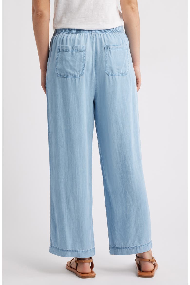 Inaya Chambray Drawstring Pants, Alternate, color, LIGHT WASH