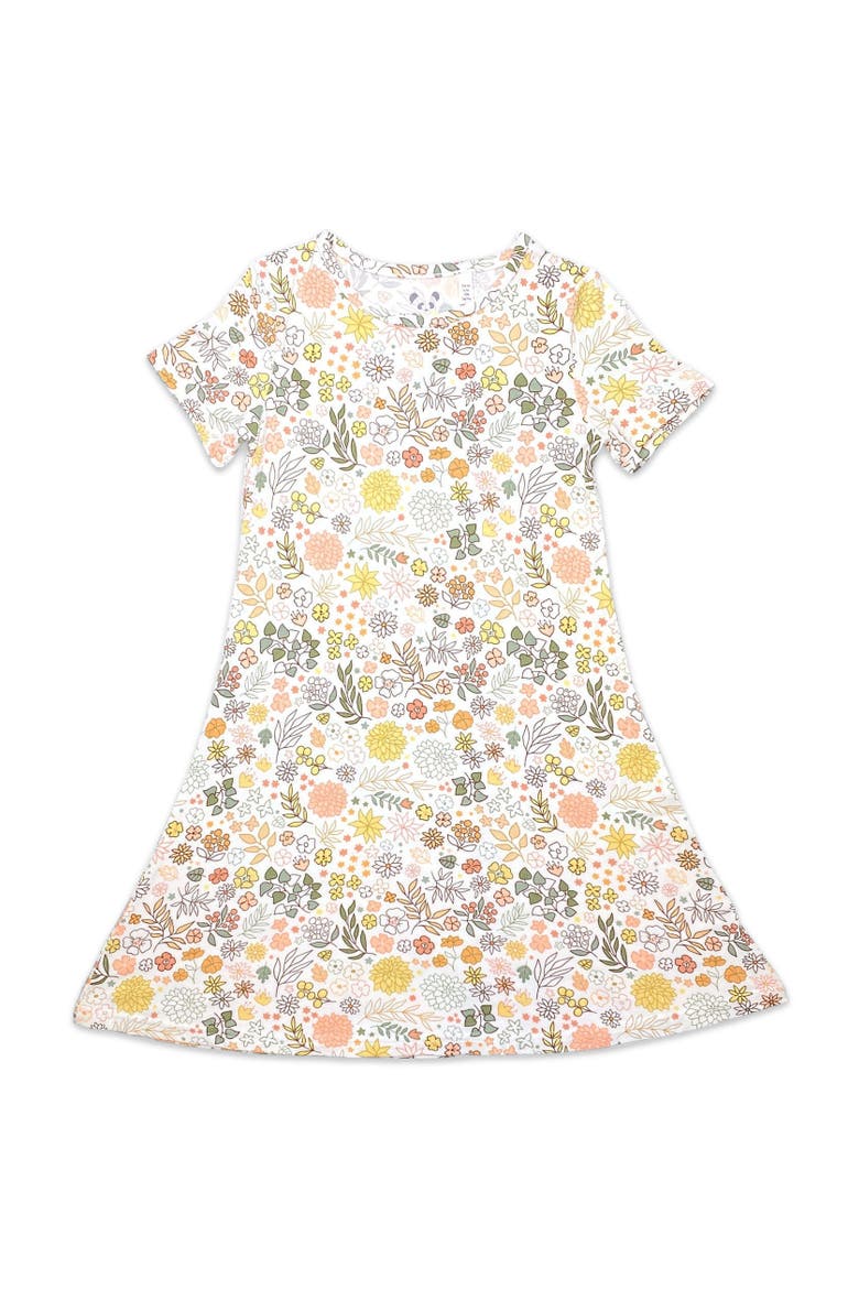Kids' Fall Floral Short Sleeve Dress, Main, color, Fall Floral