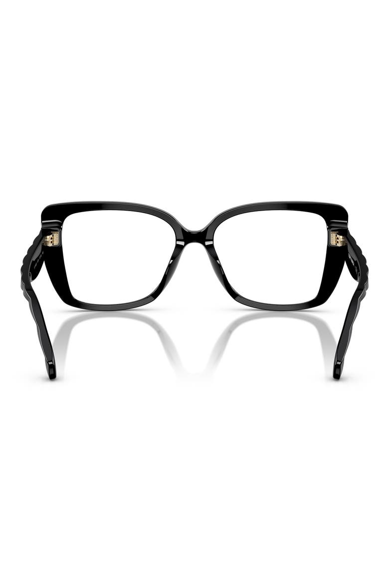 53mm Square Optical Glasses, Alternate, color, BLACK