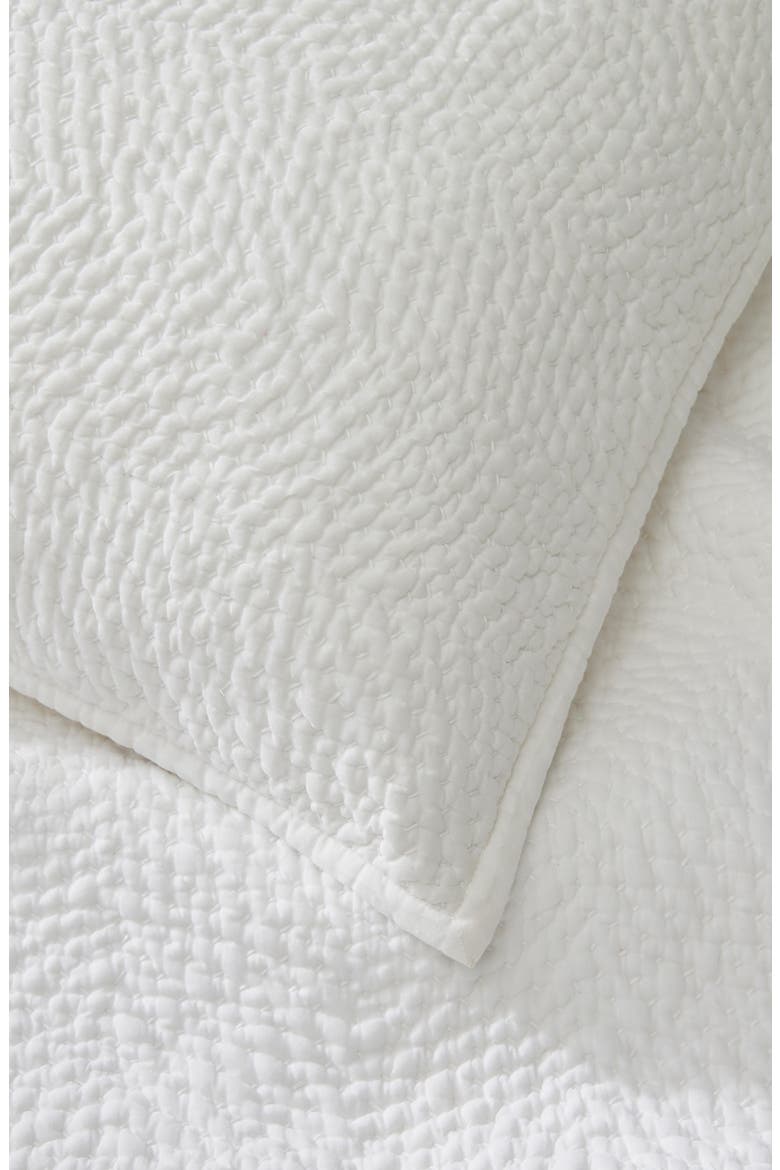 Melton Quilted Cushion Cover, Alternate, color, WHITE