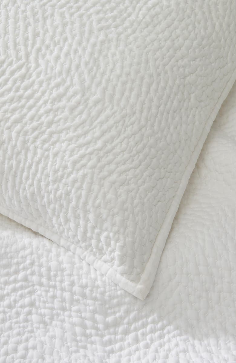 The White Company Melton Quilted Cushion Cover, Alternate, color, 
