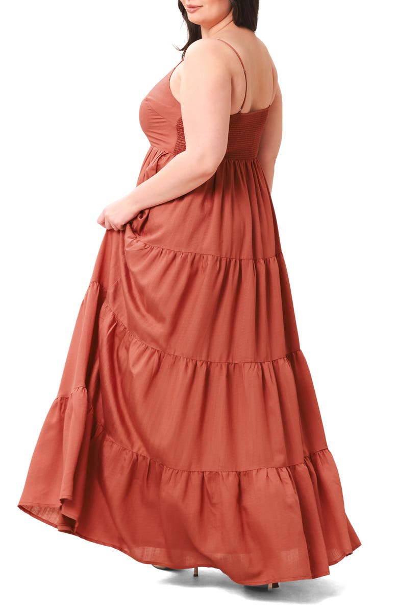 FLYING TOMATO Sleeveless Maxi Dress, Alternate, color, Bronze