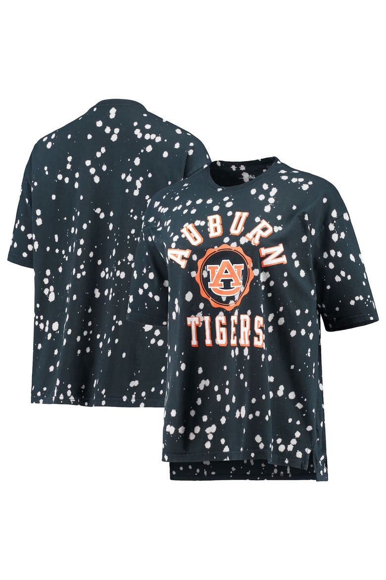 Women's Pressbox Navy Auburn Tigers Bishop Bleach Wash T-Shirt, Main, color, Navy