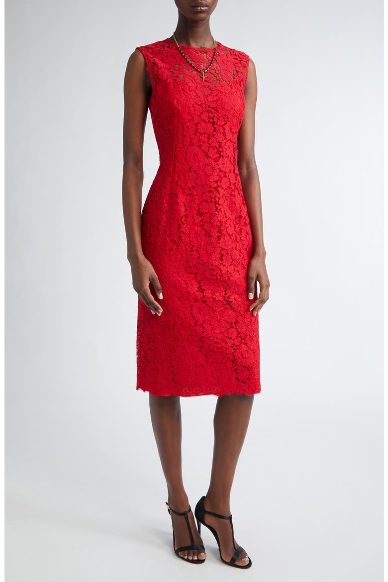 Floral Lace Sheath Dress, Main, color, R0026 BORDEAUX CHIARO