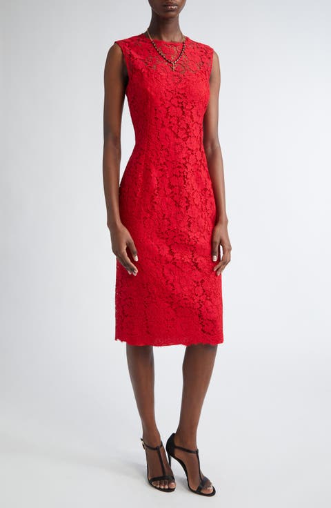 Floral Lace Sheath Dress