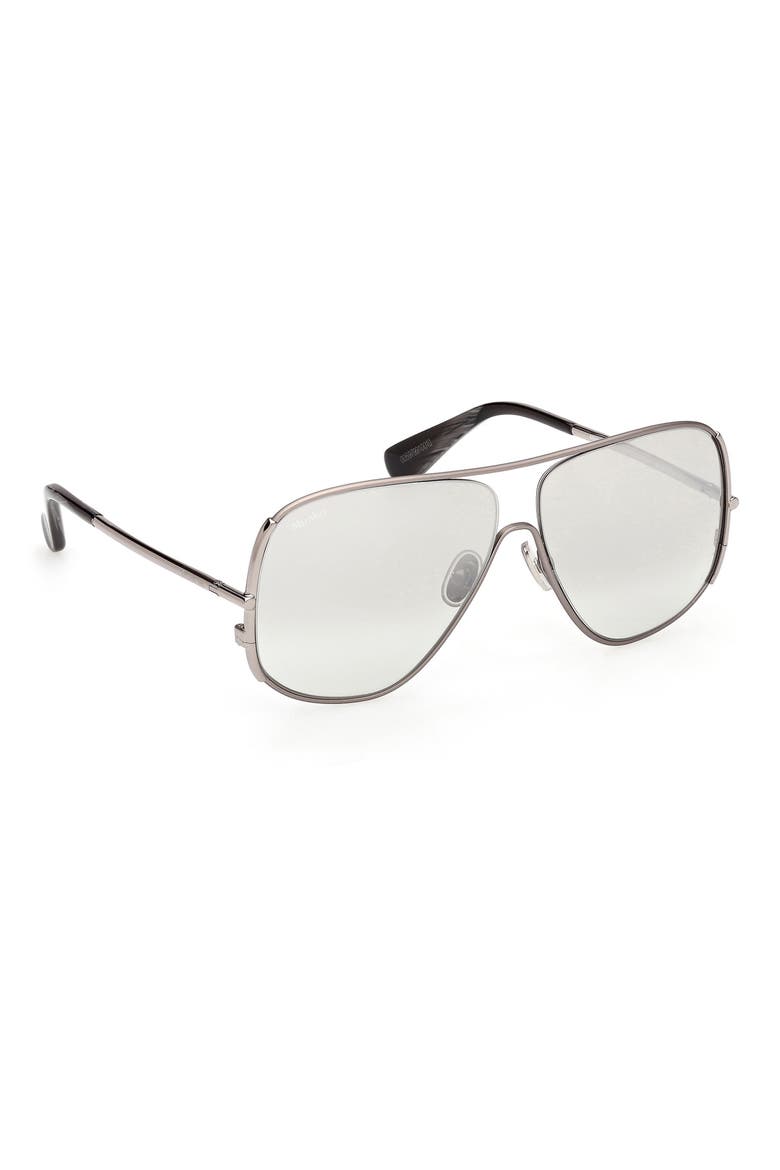 60mm Pilot Sunglasses, Alternate, color, RUTHENIUM BLACK HORN / SMOKE