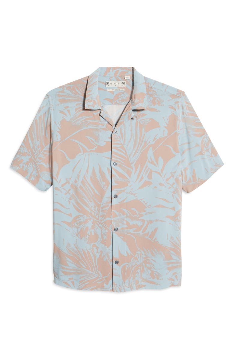 AllSaints Lanai Floral Relaxed Fit Short Sleeve Button-Up Camp Shirt, Alternate, color, 