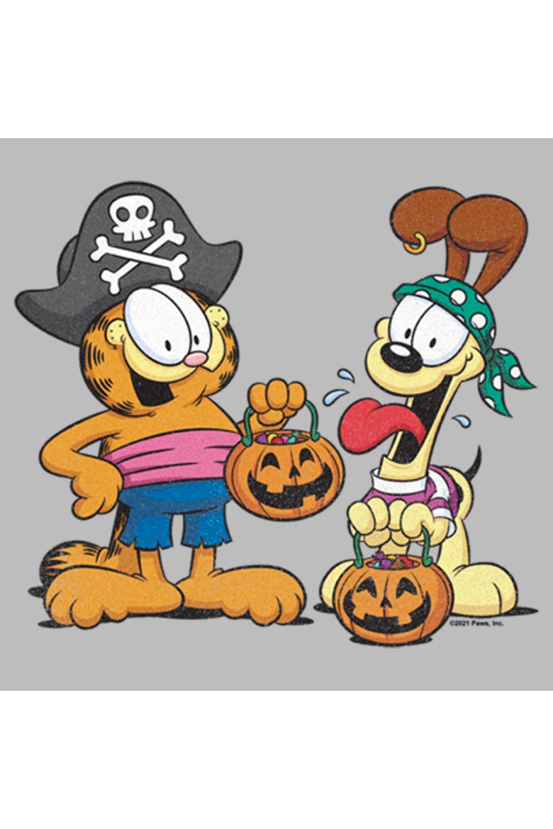 Men's Garfield Halloween Duo  Graphic T-Shirt, Alternate, color, Athletic Heather