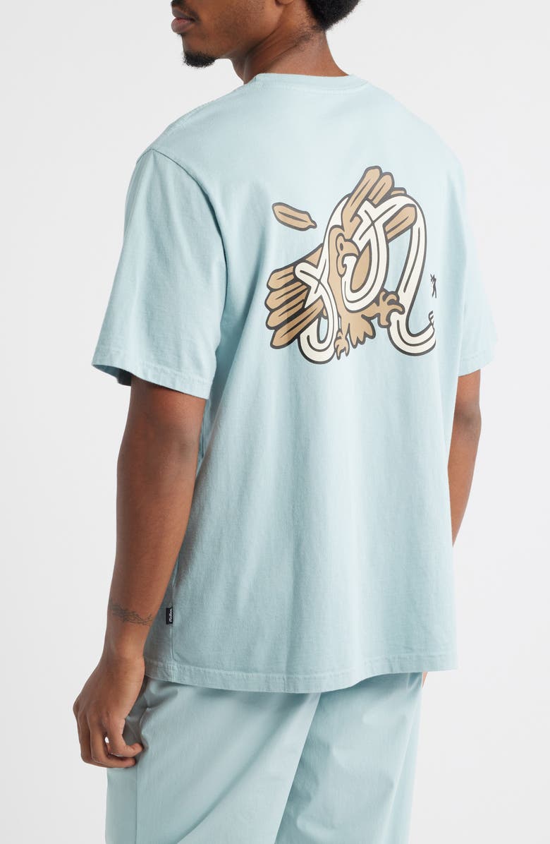 Malbon Golf Bermuda Hawk & Dove Graphic T-Shirt, Alternate, color, Light Blue