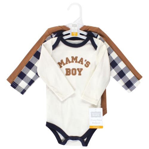 Hudson Baby Cotton Long-sleeve Bodysuits 3-pack In Multi