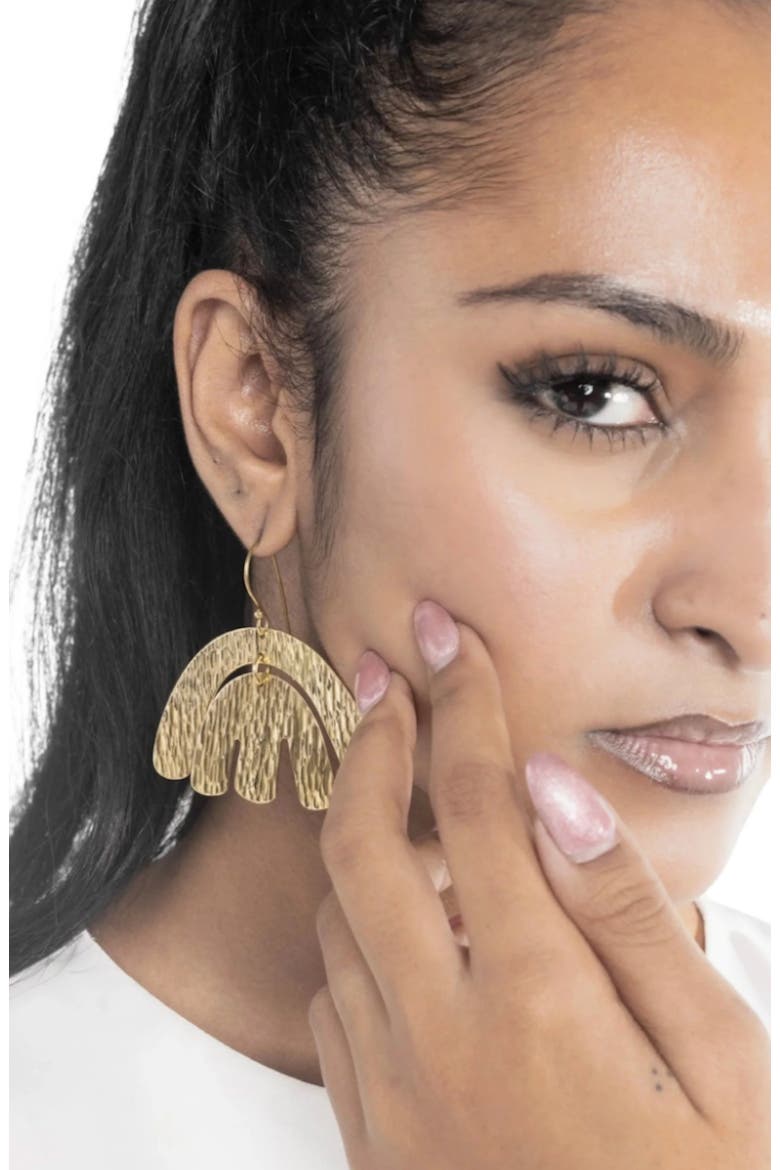 Dhamani Adele Earring Small, Alternate, color, Gold