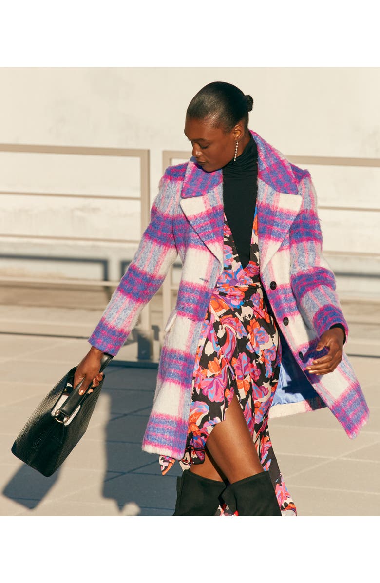 Halogen<sup>®</sup> Bold Plaid Coat, Alternate, color, 