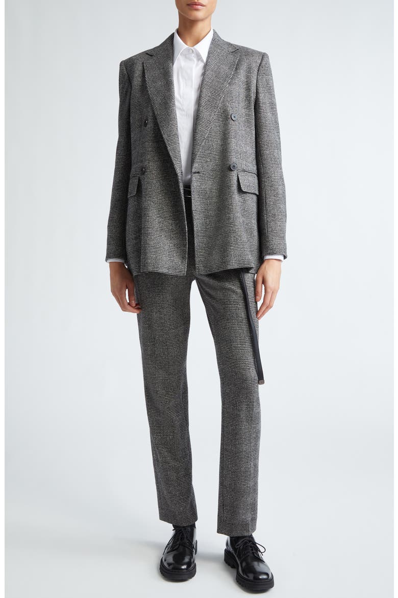 Gerico Slim Fit Belted Check Trousers, Alternate, color, MEDIUM GREY