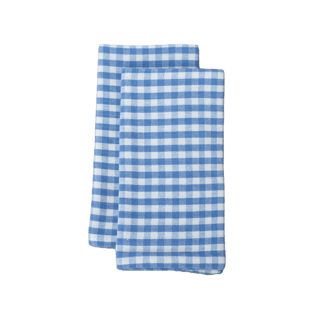 Kd Weave Gingham Napkin In Blue