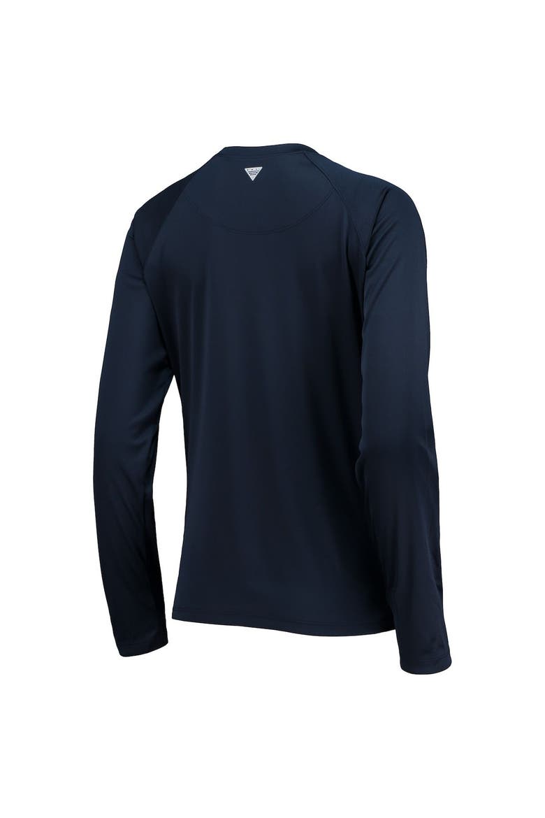 Women's Columbia Navy/White Dallas Cowboys Tidal Omni-Shade Raglan Long Sleeve T-Shirt, Alternate, color, Navy