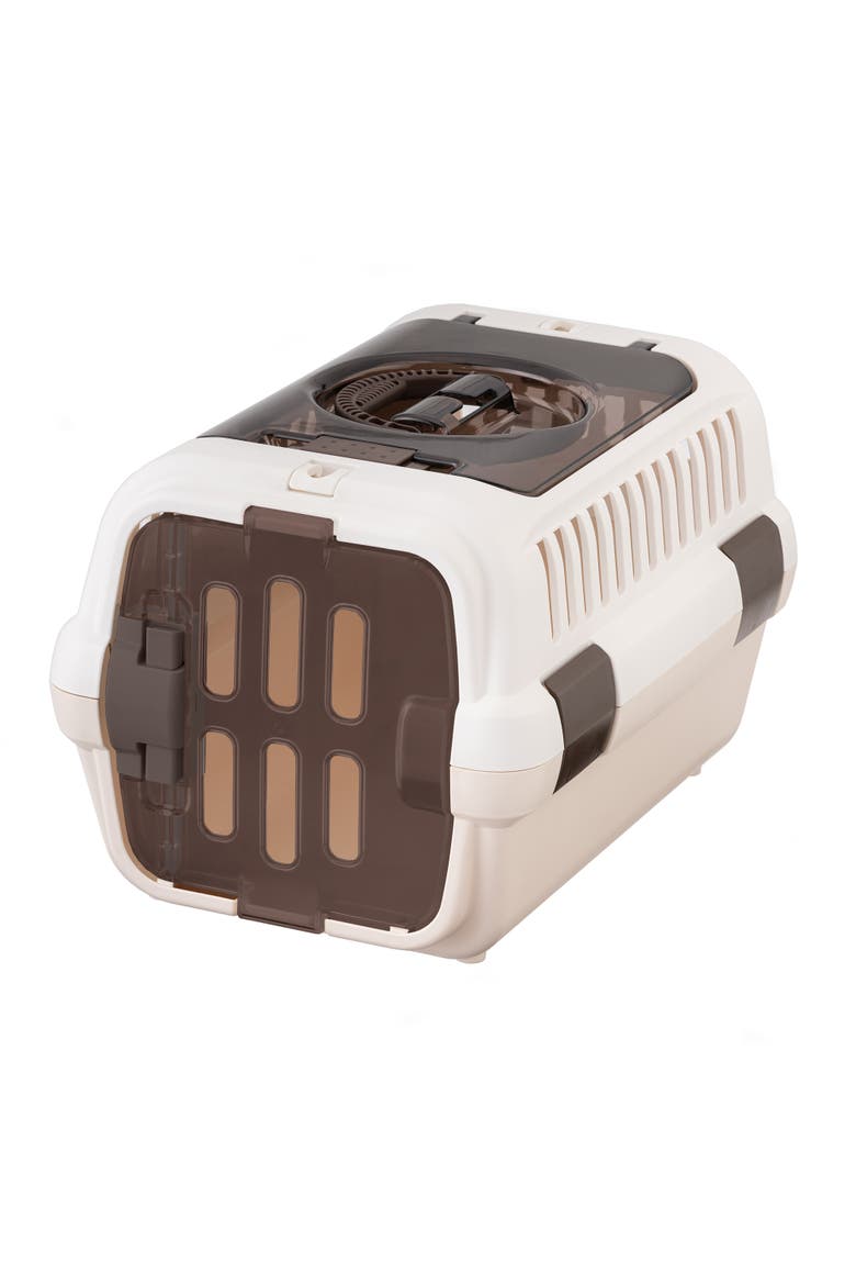 Double Door Pet Carrier II Collapsible, Small White, Main, color, Multicolored