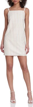 Avec Les Filles Check Sleeveless Minidress
