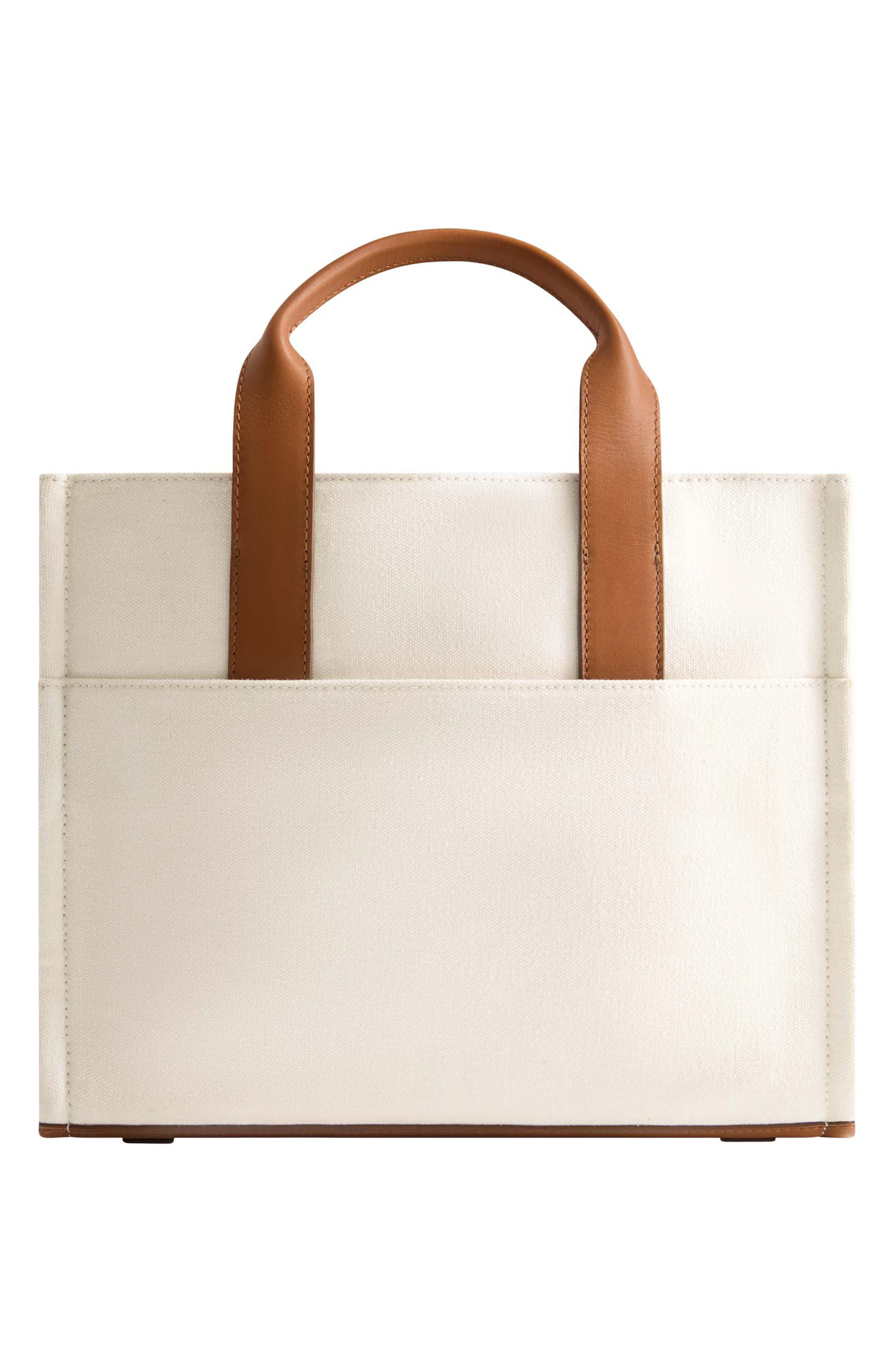 Tommy Bahama Canvas & Leather Trim Tote Bag, Alternate, color, Natural