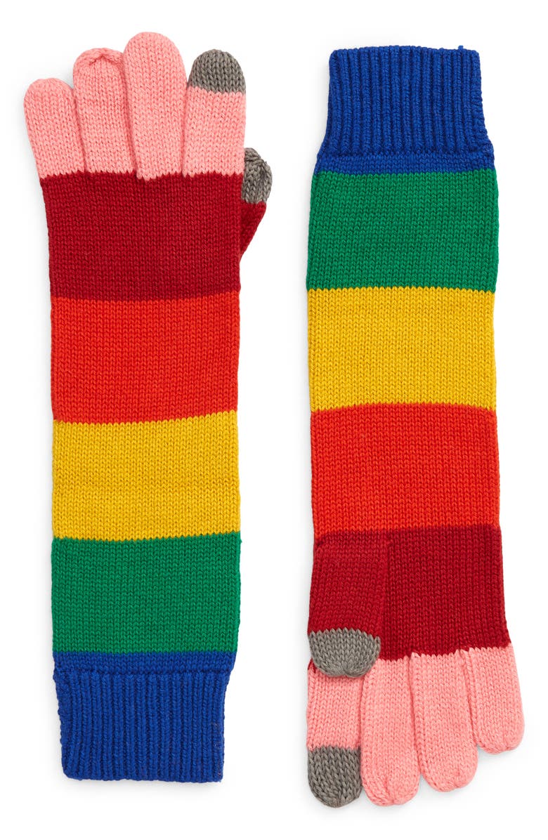 Kurt Geiger London Rainbow Tech Gloves, Main, color, 