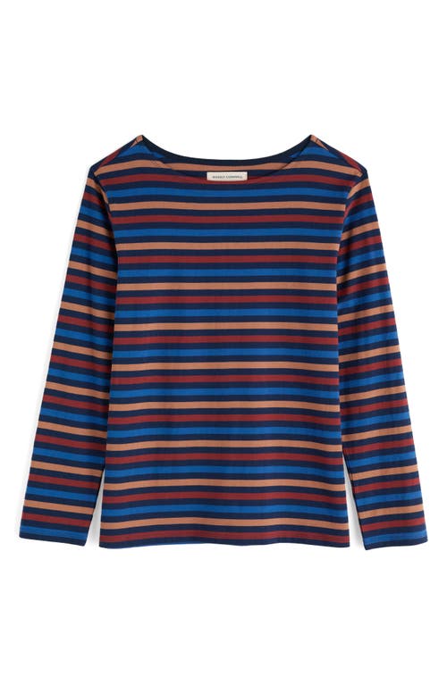 Seasalt Cornwall Sailor Stripe Organic Cotton Top In Multi