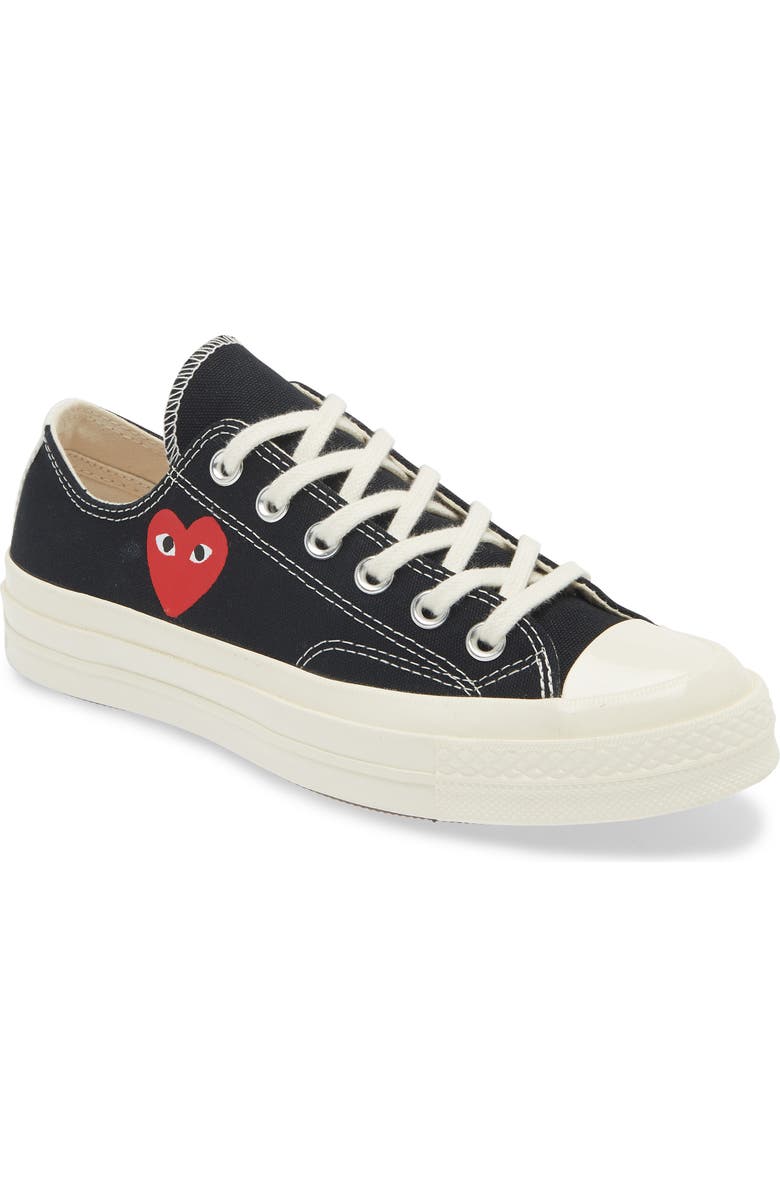 Comme des Garçons PLAY x Converse Chuck Taylor<sup>®</sup> All Star<sup>®</sup> Heart Low Top Sneaker, Main, color,
