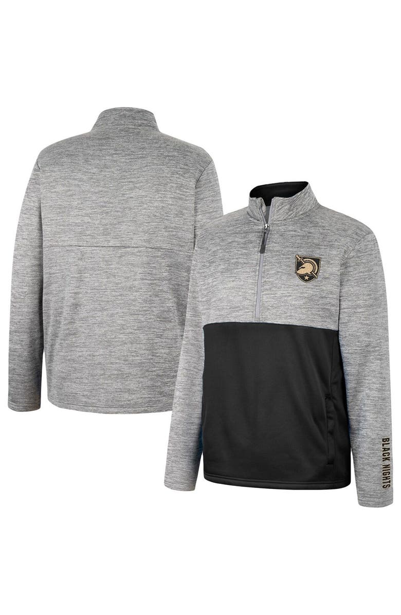 COLOSSEUM Men's Colosseum Gray Army Black Knights John Half-Zip Jacket, Main, color, 