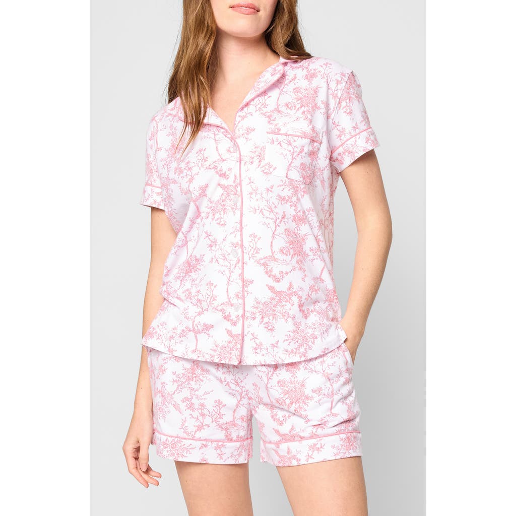 PETITE PLUME PETITE PLUME TOILE PIMA COTTON SHORT PAJAMAS