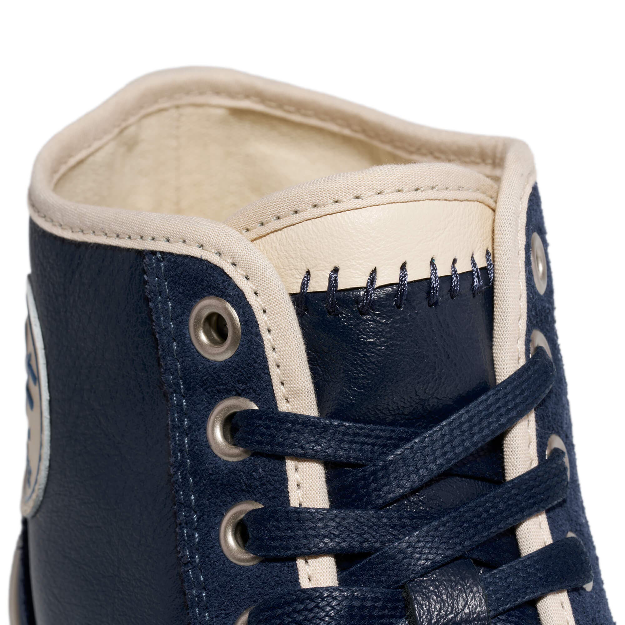 P.F. Flyers Center Vintage High-Top Leather & Suede Sneaker, Alternate, color, Navy-Antique White