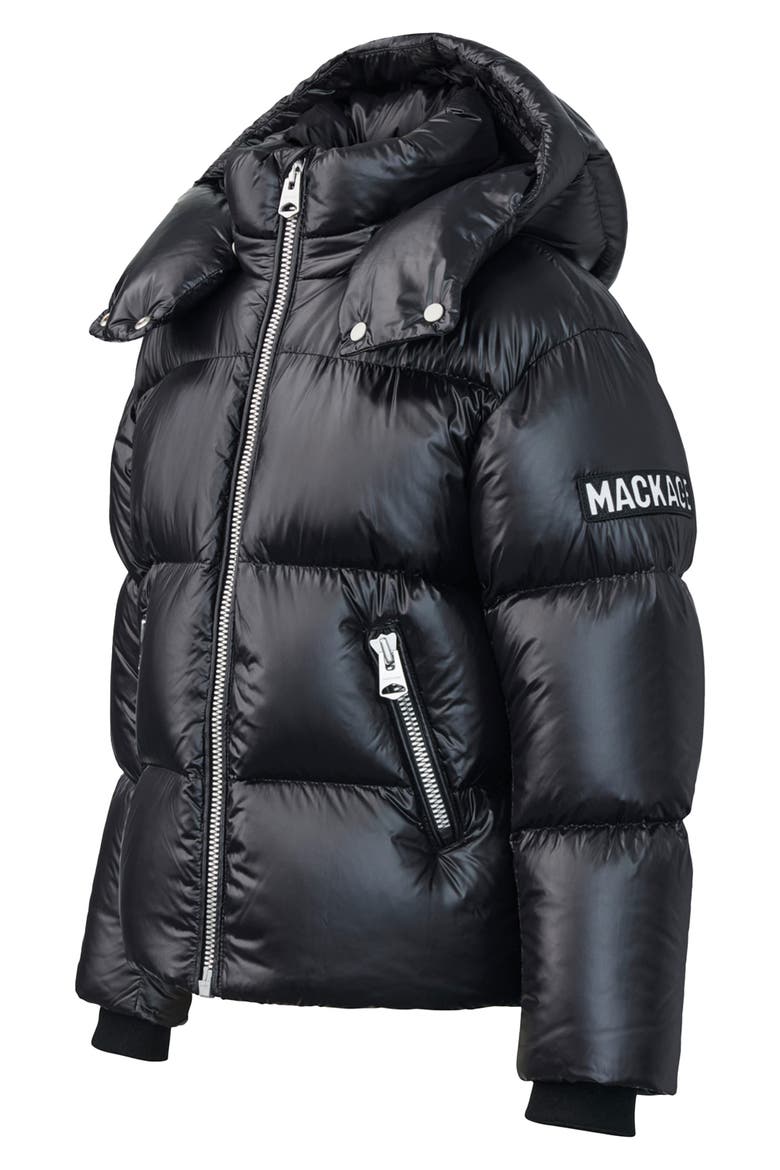 Kids' Jesse Water Repellent 800 Fill Power Down Puffer Coat, Alternate, color, BLACK