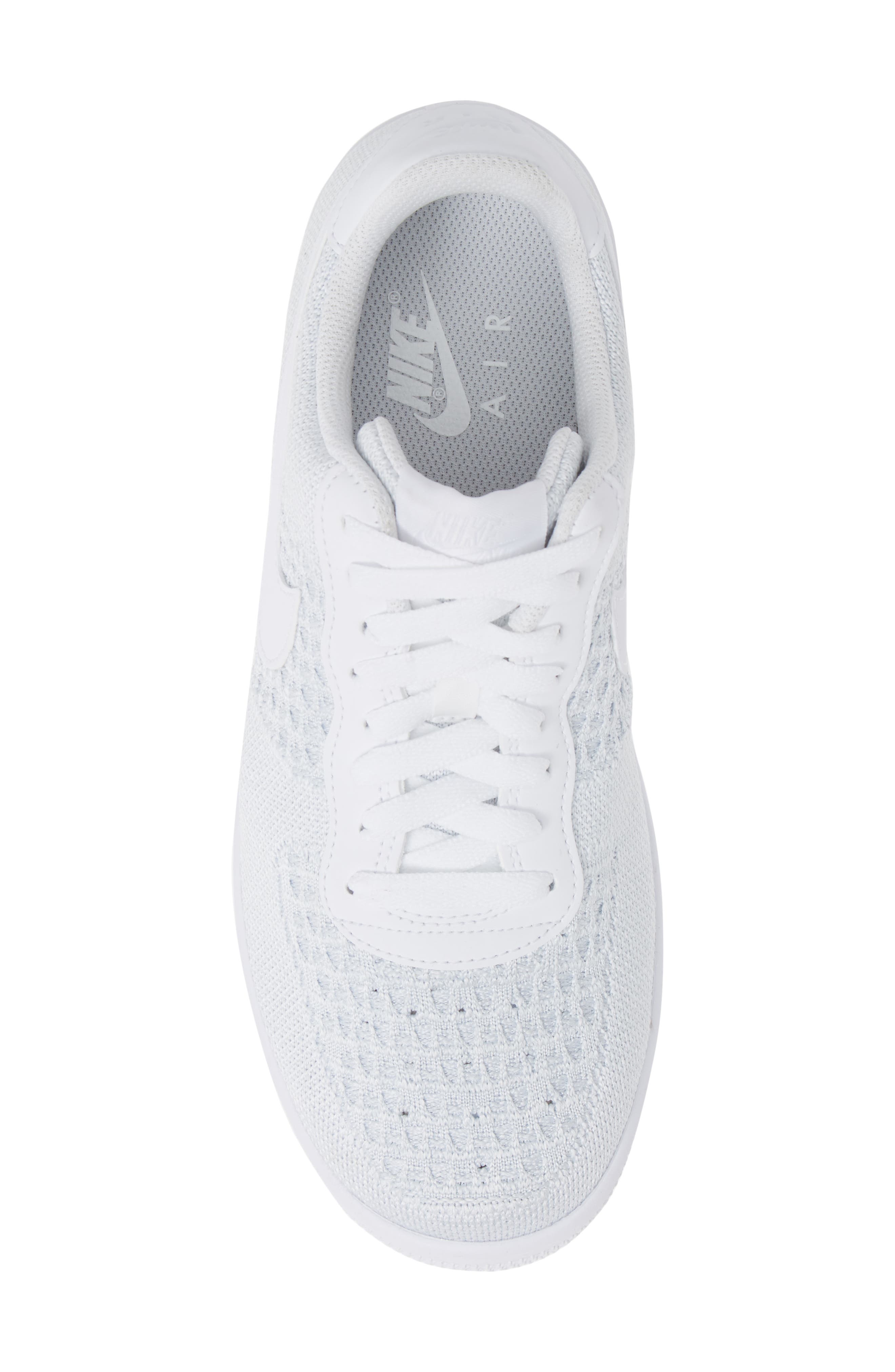Air Force 1 Flyknit 2.0 Basketball Sneaker, Alternate, color, WHITE/ PURE PLATINUM/ WHITE
